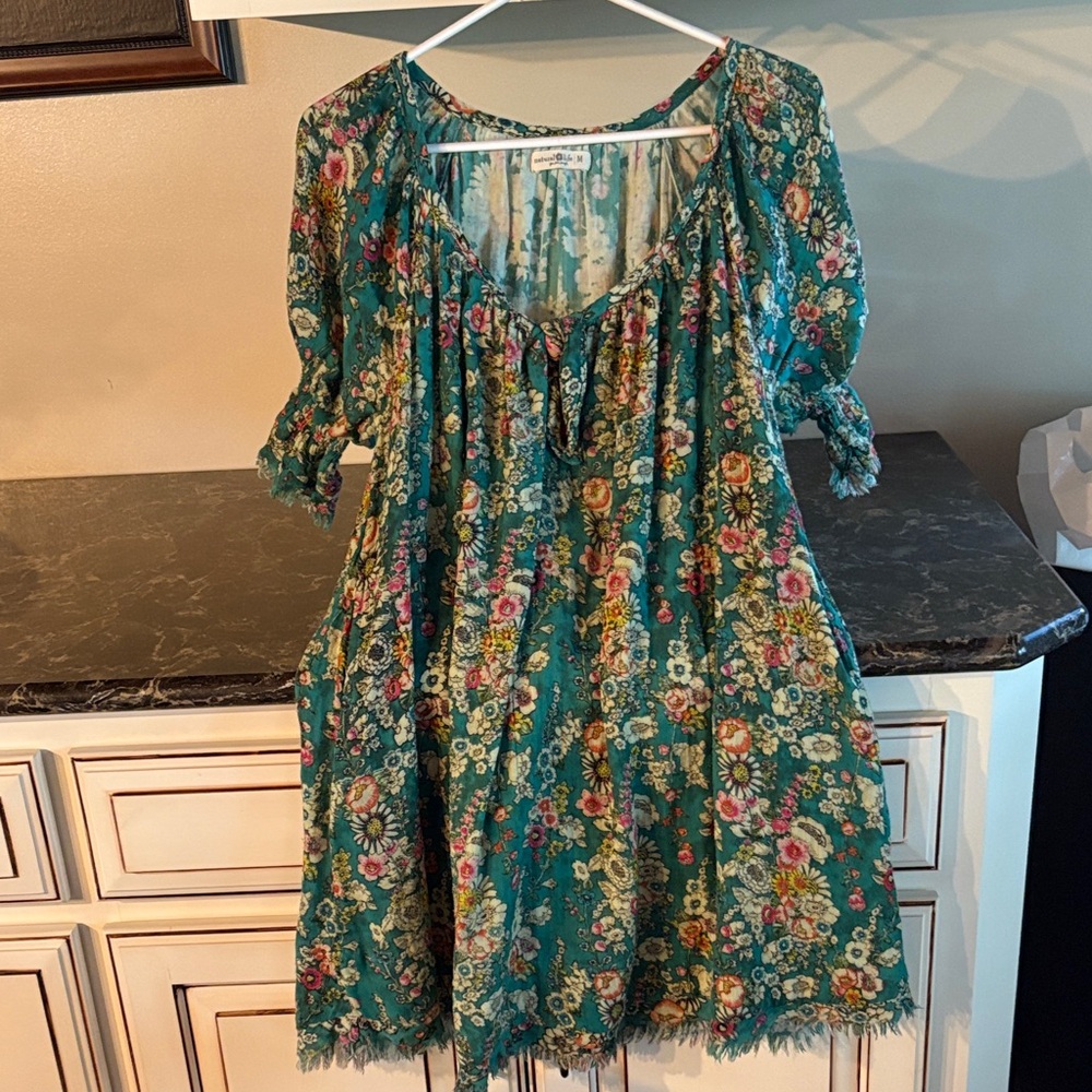 Floral Teal Dress